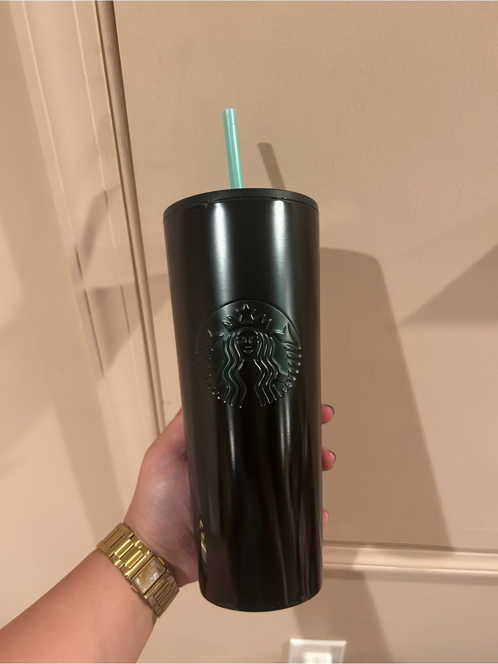 Starbucks Emerald Green Tumbler with Mint Green Straw